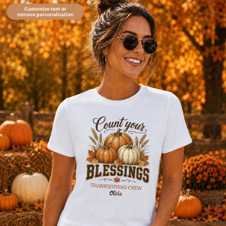 Tel Je Blessed Kerstactie Crew Dames T-shirt
