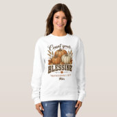 Tel Je Blessing Kerst Crew Dames Trui (Voorkant volledig)