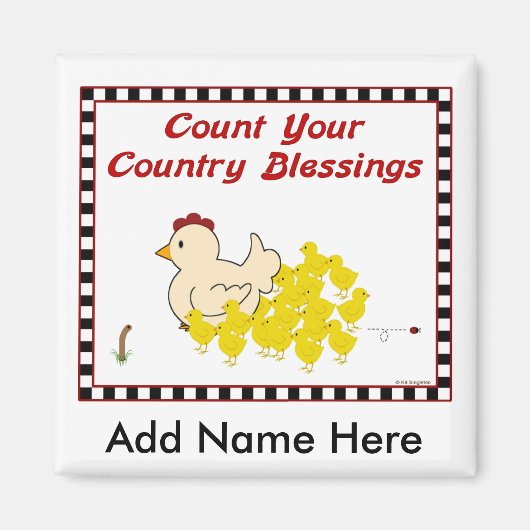 Tel je land zegeningen magneet (Voorkant)