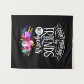 Tel je leeftijd aan vrienden wandkleed (Voorkant (horizontaal))