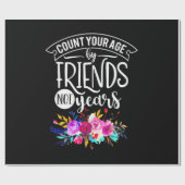 Tel je leeftijd op vrienden cadeaupapier (Vlak)