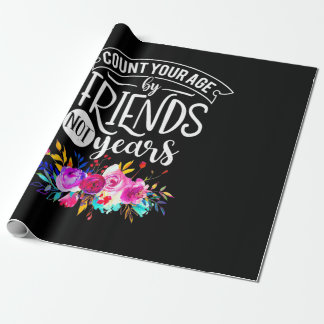 Tel je leeftijd op vrienden cadeaupapier