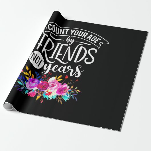 Tel je leeftijd op vrienden cadeaupapier (Uitgerold)