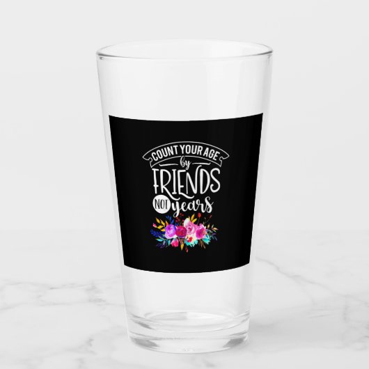 Tel je leeftijd op vrienden glas (Voorkant)