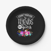 Tel je leeftijd op vrienden papieren bordje (Voorkant)