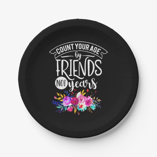 Tel je leeftijd op vrienden papieren bordje (Voorkant)