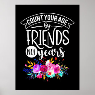 Tel je leeftijd op vrienden poster