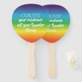 Tel je Rainbow niet Stormen Quote Fan Handwaaier (Voorkant en achterkant)