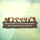 Tel je zegelbewaarder 8 geit op hek raamsticker (Vel 3)