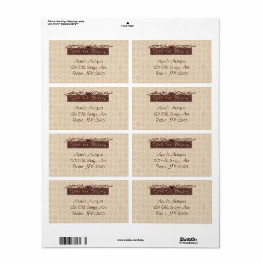 Tel je zegellabel etiket (Full Sheet)