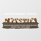 Tel je zegelrechten op 9 geiten raamsticker (Vel)