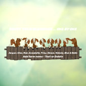 Tel je zegelrechten op 9 geiten raamsticker (Vel 3)