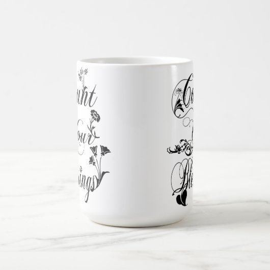 Tel je zegeningen Aangepaste Mok (Center)