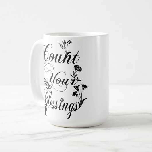 Tel je zegeningen Aangepaste Mok (Voorkant links)