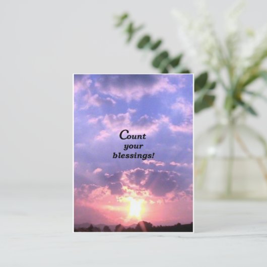 Tel je zegeningen briefkaart (Staand voorkant)