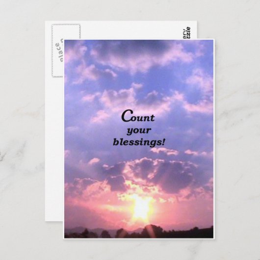 Tel je zegeningen briefkaart (Voorkant / Achterkant)