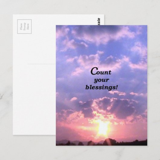 Tel je zegeningen! briefkaart (Voorkant / Achterkant)