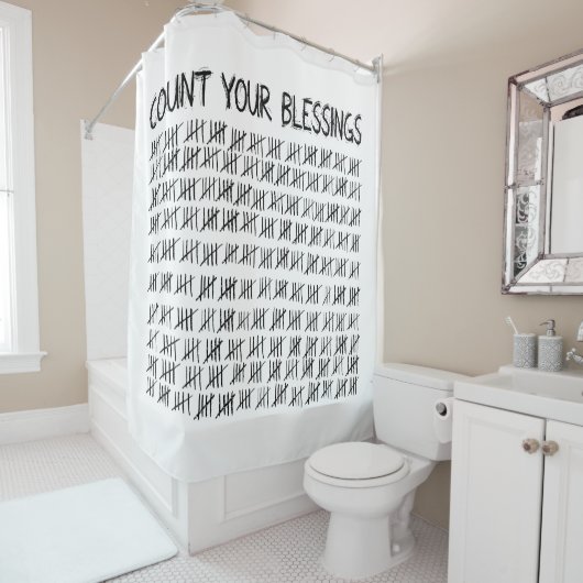 Tel je zegeningen douchegordijn (In situ)