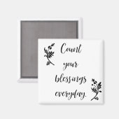 tel je zegeningen elke dag magneet (Voorkant / Achterkant)