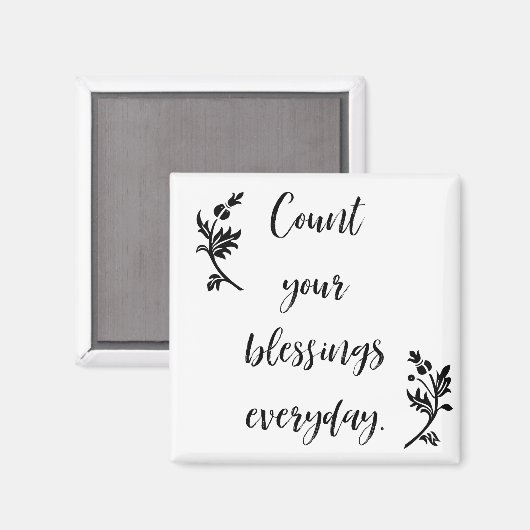 tel je zegeningen elke dag magneet (Voorkant / Achterkant)