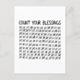 Tel je zegeningen feestdagenkaart