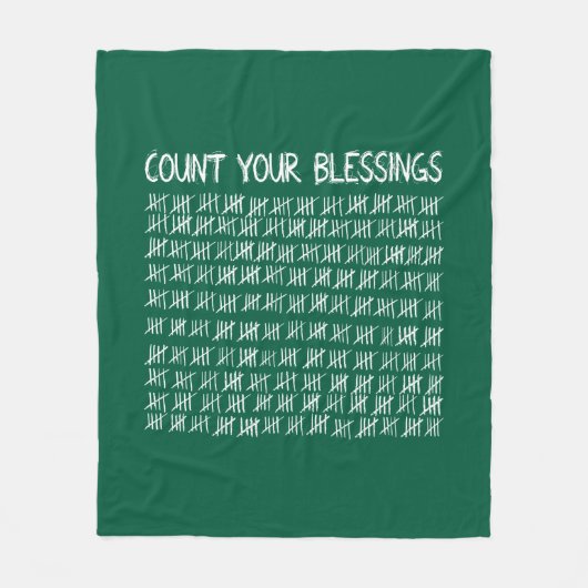 Tel je zegeningen fleece deken (Voorkant)