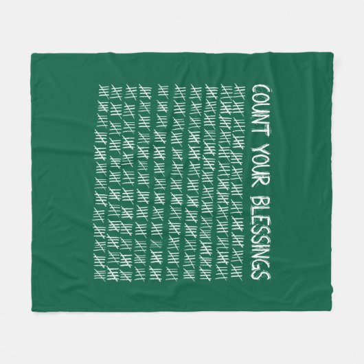 Tel je zegeningen fleece deken (Voorkant (Horizontaal))