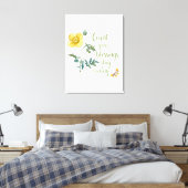 Tel je zegeningen - gele papaver canvas afdruk (Insitu (Slaapkamer))