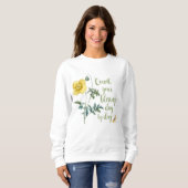 Tel je zegeningen -  gele papaver trui (Voorkant volledig)