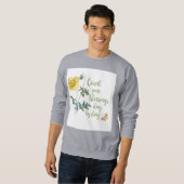 Tel je zegeningen -  gele papaver trui (Voorkant volledig)