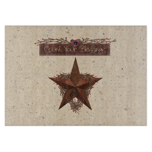 Tel je zegeningen Glas snijplank (Voorkant)