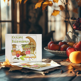 Tel je zegeningen Inspirerend Briefkaart