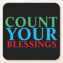 Tel je zegeningen Papieren Onderzetter Inspiratie