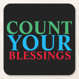 Tel je zegeningen Papieren Onderzetter Inspiratie