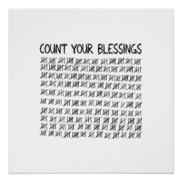 Tel je zegeningen perfect poster