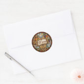 TEL JE ZEGENINGEN RONDE STICKER (Envelop)