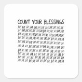 Tel je zegeningen vierkante sticker (Voorkant)