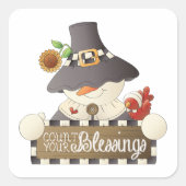 Tel je zegeningen vierkante sticker (Voorkant)