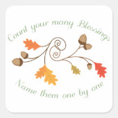 Tel je zegeningen vierkante sticker (Voorkant)