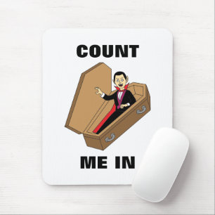 Tel me in Funny Halloween Vampire Notitieboek Muismat
