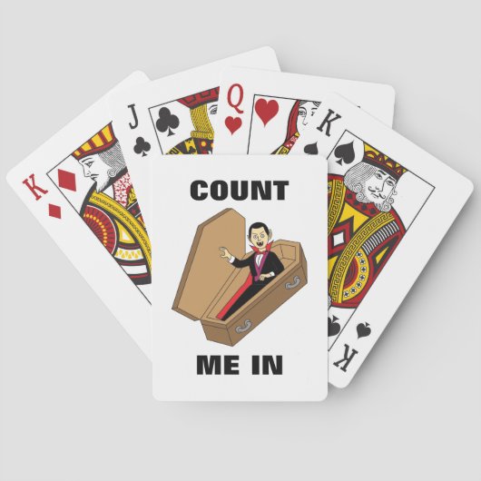 Tel me in Funny Halloween Vampire Pun Pokerkaarten (Achterkant)