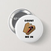 Tel me in Funny Halloween Vampire Pun Ronde Button 5,7 Cm (Voorkant /achterkant)