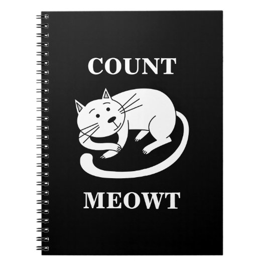 Tel Meowt Kitty Grappige Kat Woordspeling Notitieboek (Voorkant)