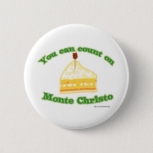 Tel op Monte Christo Ronde Button 5,7 Cm (Voorkant)