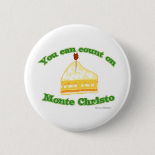 Tel op Monte Christo Ronde Button 5,7 Cm