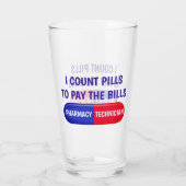Tel Pillen om de rekeningen te betalen Glas (Achterkant)