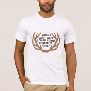 Tel punten op Antlers/Rack grappig voor jager T-shirt