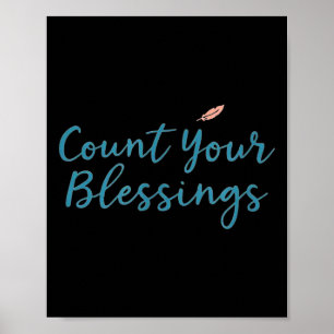 Tel Uw Zegeningen – Inspirerend Geloof Christelijk Poster