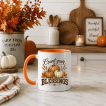 Tel Uw Zegeningen Thanksgiving Herfst Koffiemok