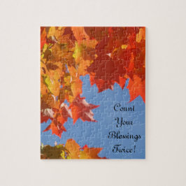 Tel Uw Zegeningen Twee Keer! puzzels Herfstbladere